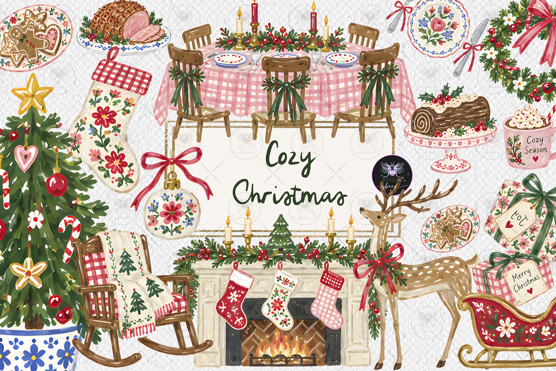 Cozy Christmas Clipart