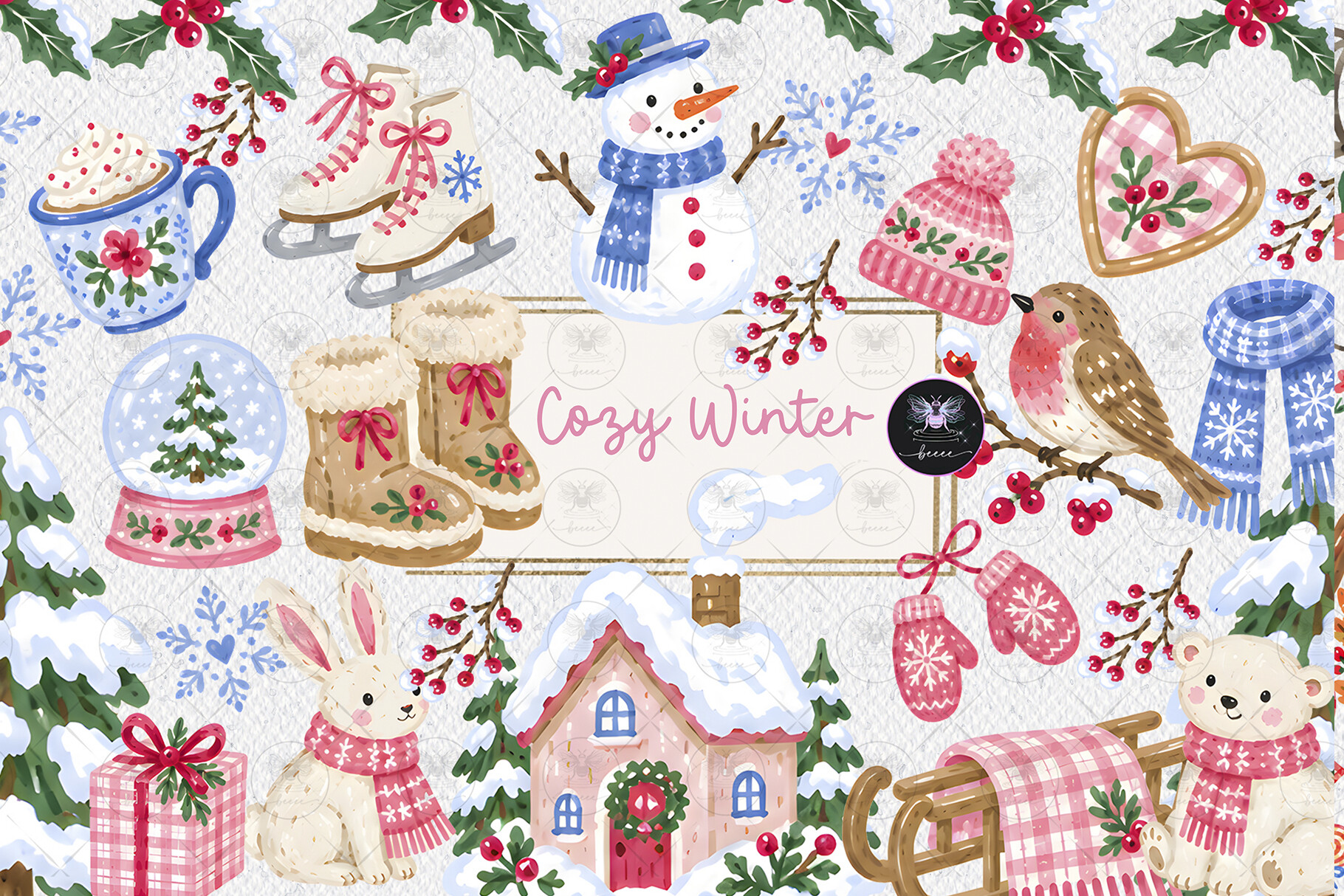Cozy Winter Christmas Clipart
