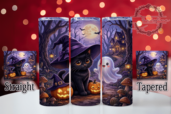 Cute Witch Cat Halloween 20oz Tumbler