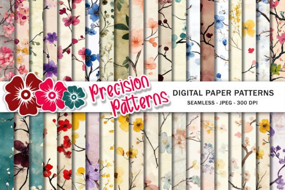 Dry Botanical Seamless Digital Paper