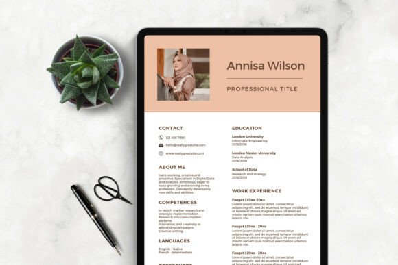 Elegant Canva resume template for polished job applications