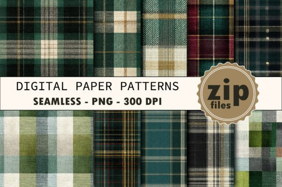 Emerald Green Tartan Plaid Pattern