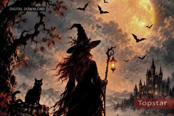 Enchanting Gothic Witch Spooky Halloween