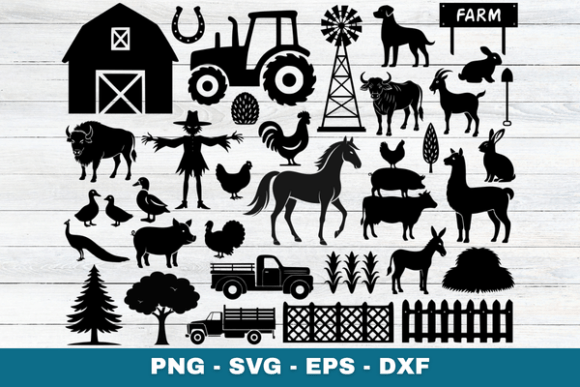 Farm Animal Silhouette SVG Cut File
