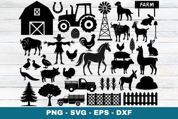 Farm Animal Silhouette SVG Cut File