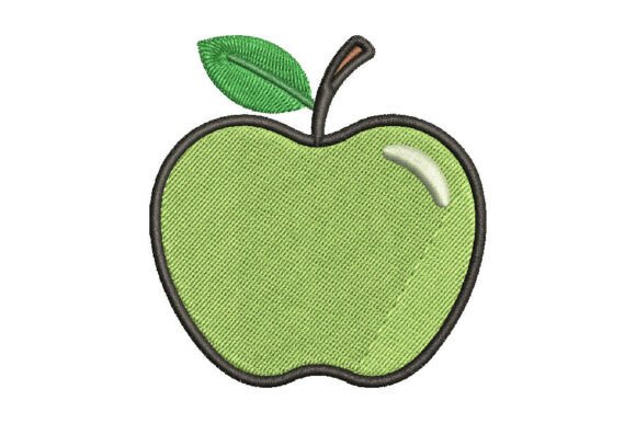 Green Apple Embroidery Design