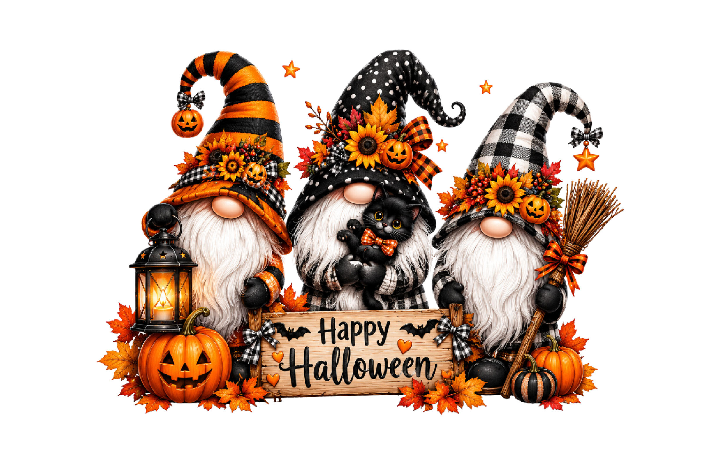 Happy Halloween Gnome PNG