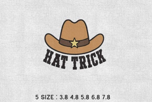 Hat Trick Cowboy Embroidery Design File