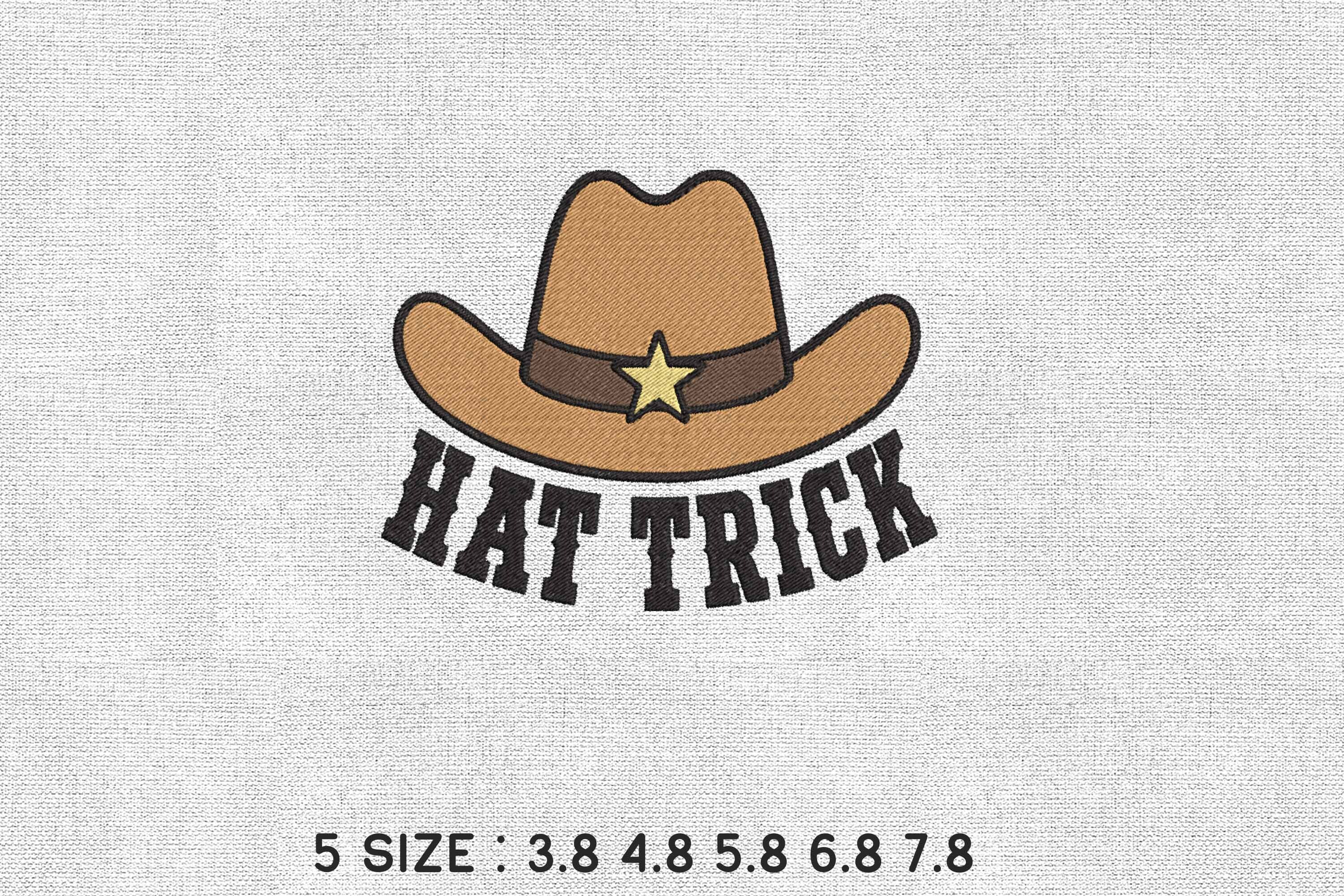 Hat Trick Cowboy Embroidery Design File