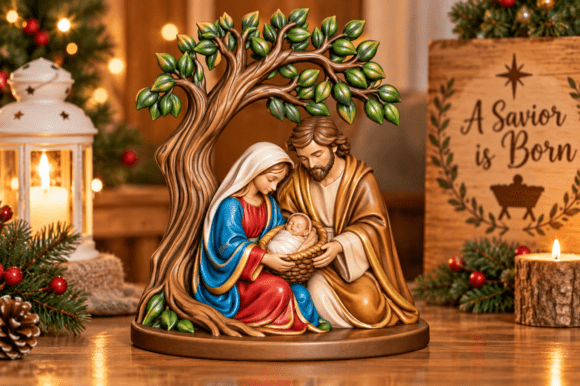Holy Family Nativity STL 3D Print – Christmas Nativity Scene 3D Model - Image 2