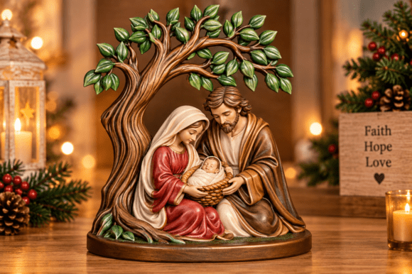 Holy Family Nativity STL 3D Print – Christmas Nativity Scene 3D Model - Image 3