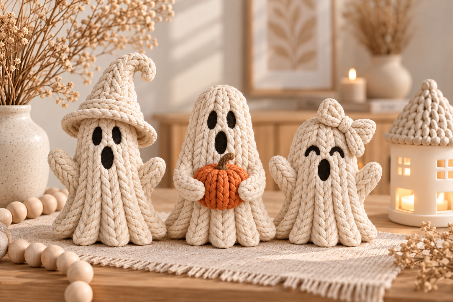 Knitted Ghost Halloween STL – 3D Printable Crochet-Style Ghosts - Image 6