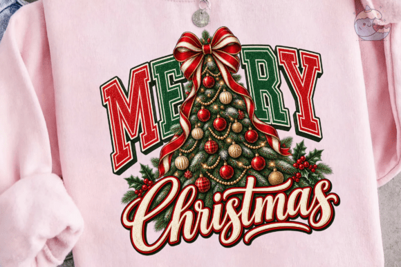 Merry Christmas Tree PNG Shirt Design