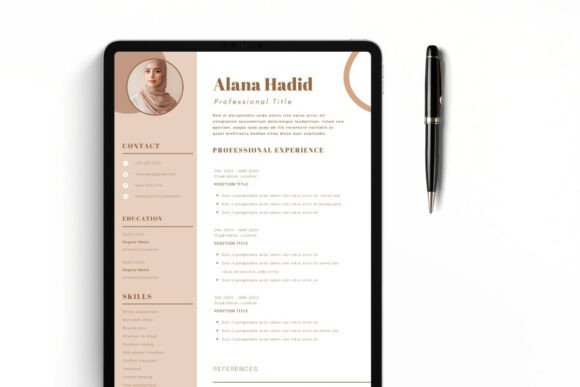 Minimalist Canva resume template for clean personal branding