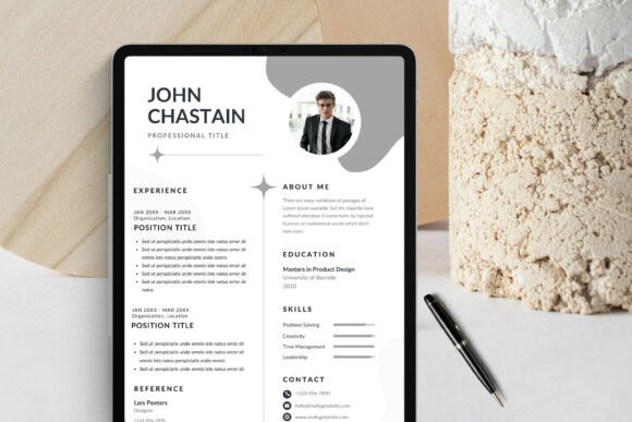 Modern Canva resume template for professional job applications