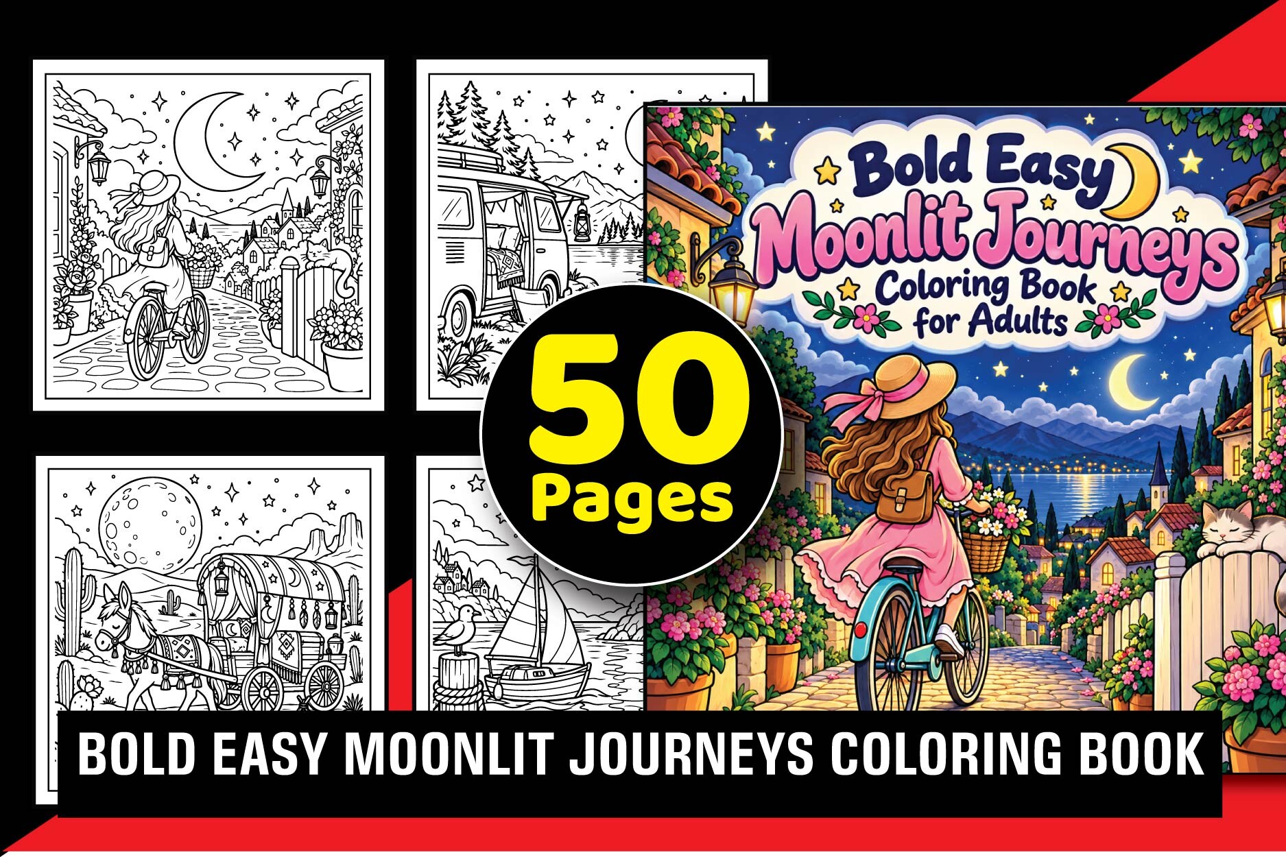 Moonlit Journeys Coloring Book