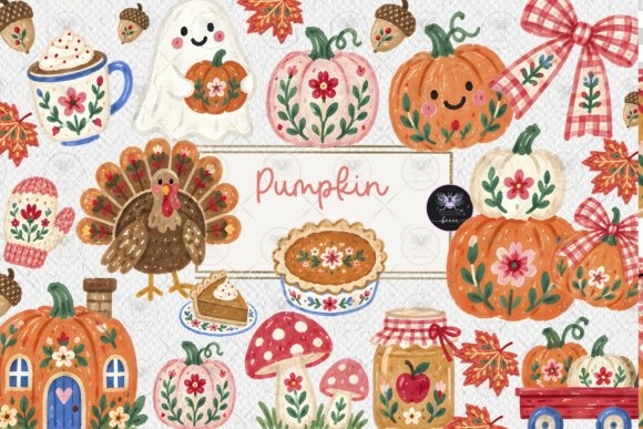 Pumpkin Turkey Fall Clipart