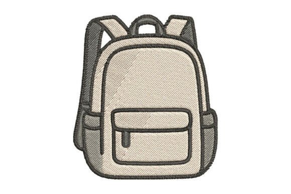 Retro Backpack Embroidery Design