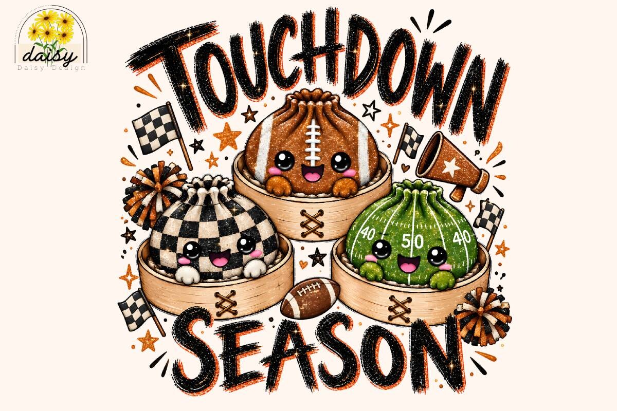 Retro Football Dumpling PNG