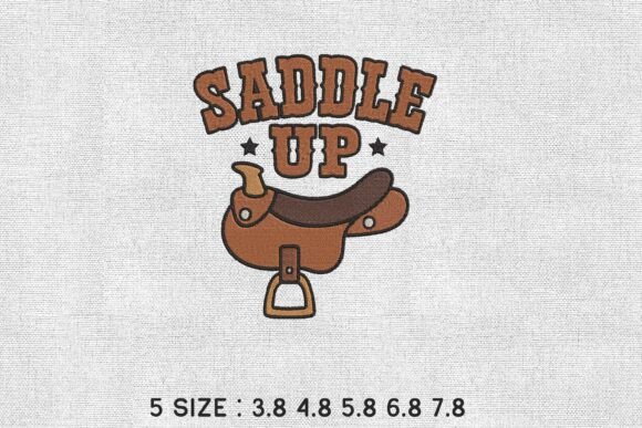 Saddle Up Western Embroidery Design File