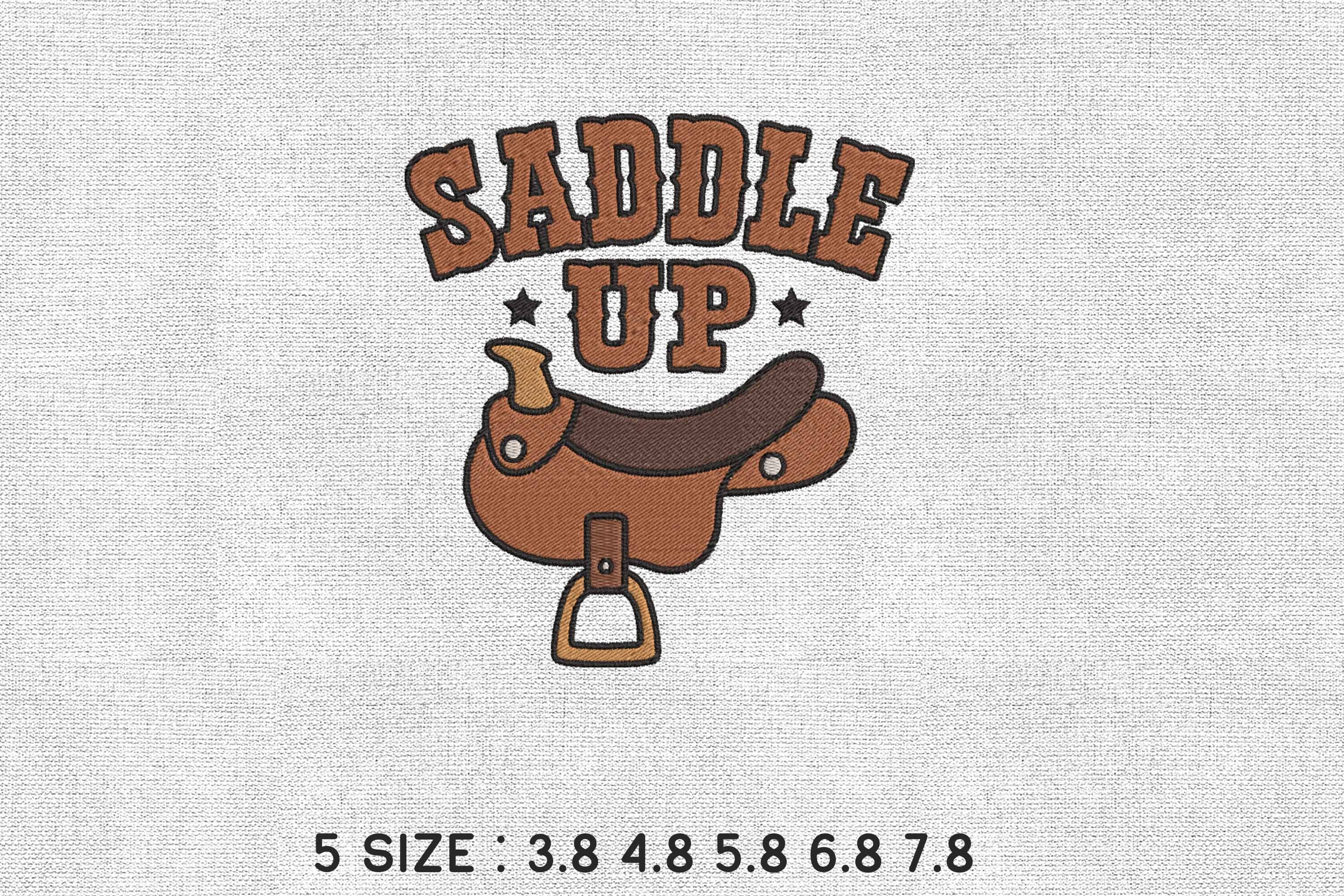 Saddle Up Western Embroidery Design File