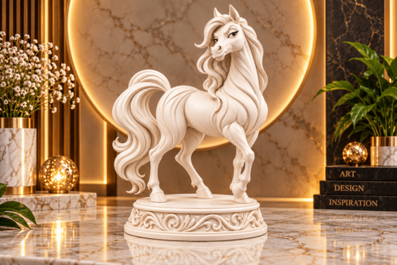 Sarcastic Horse Figurine STL – Funny 3D Printable Farm Animal Model - Image 2