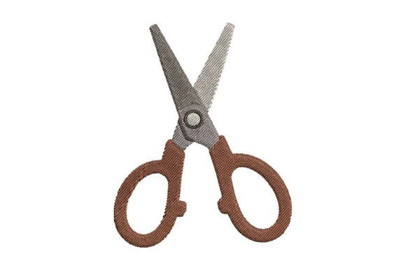 Sewing Scissors Embroidery Design