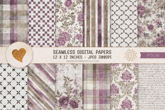 Vintage Styled Seamless Paper Designs