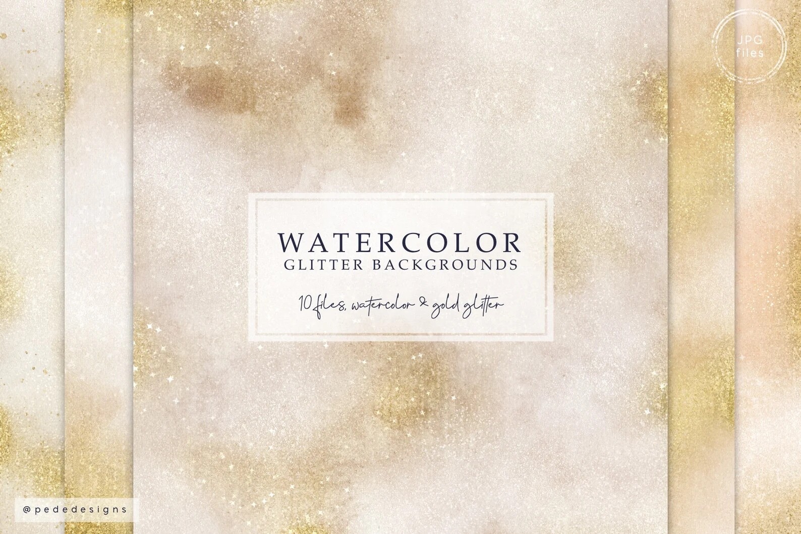 Watercolor Glitter Backgrounds