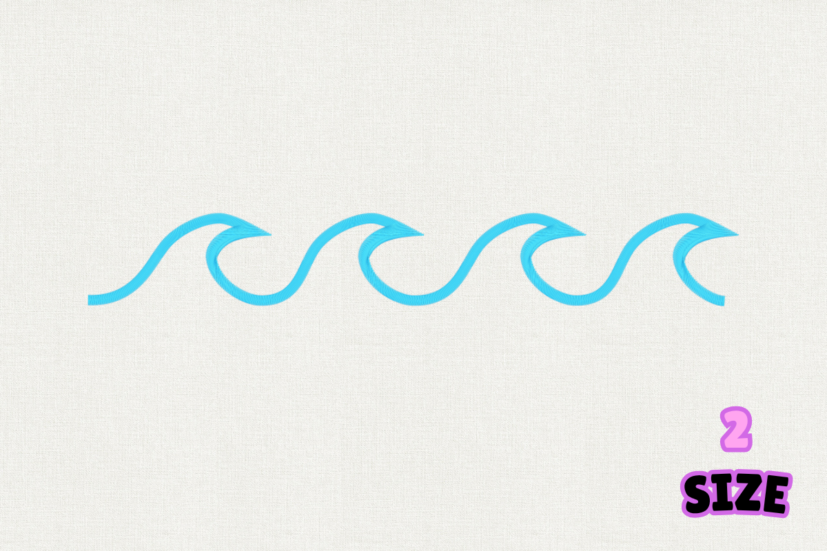 Wave Border Machine Embroidery Design