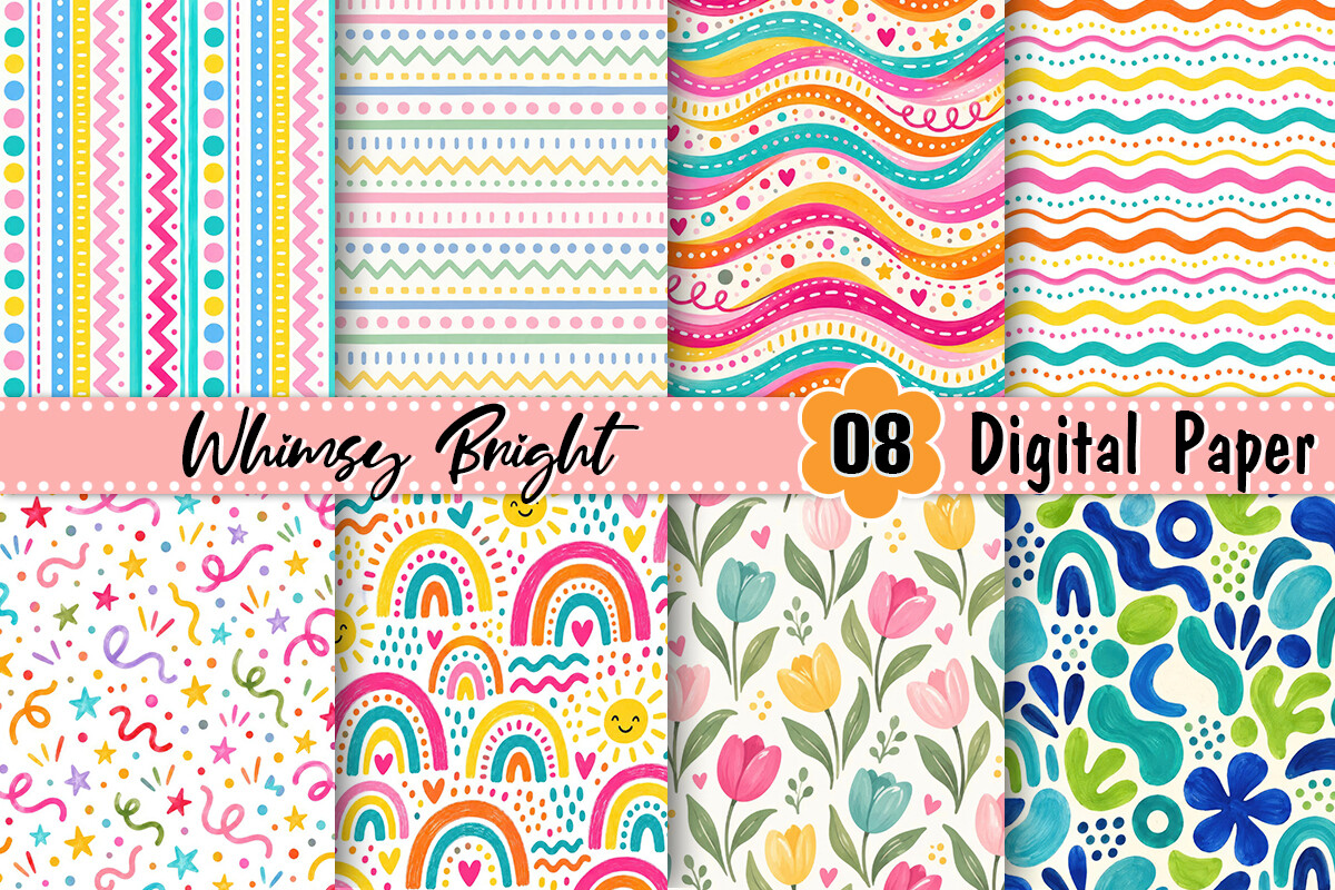 Whimsy Bright Digital Paper