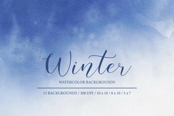 Winter Watercolor Backgrounds
