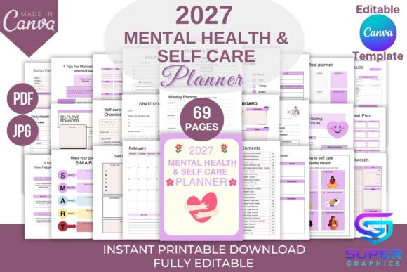 2027 Mental Health & Self Care Planner