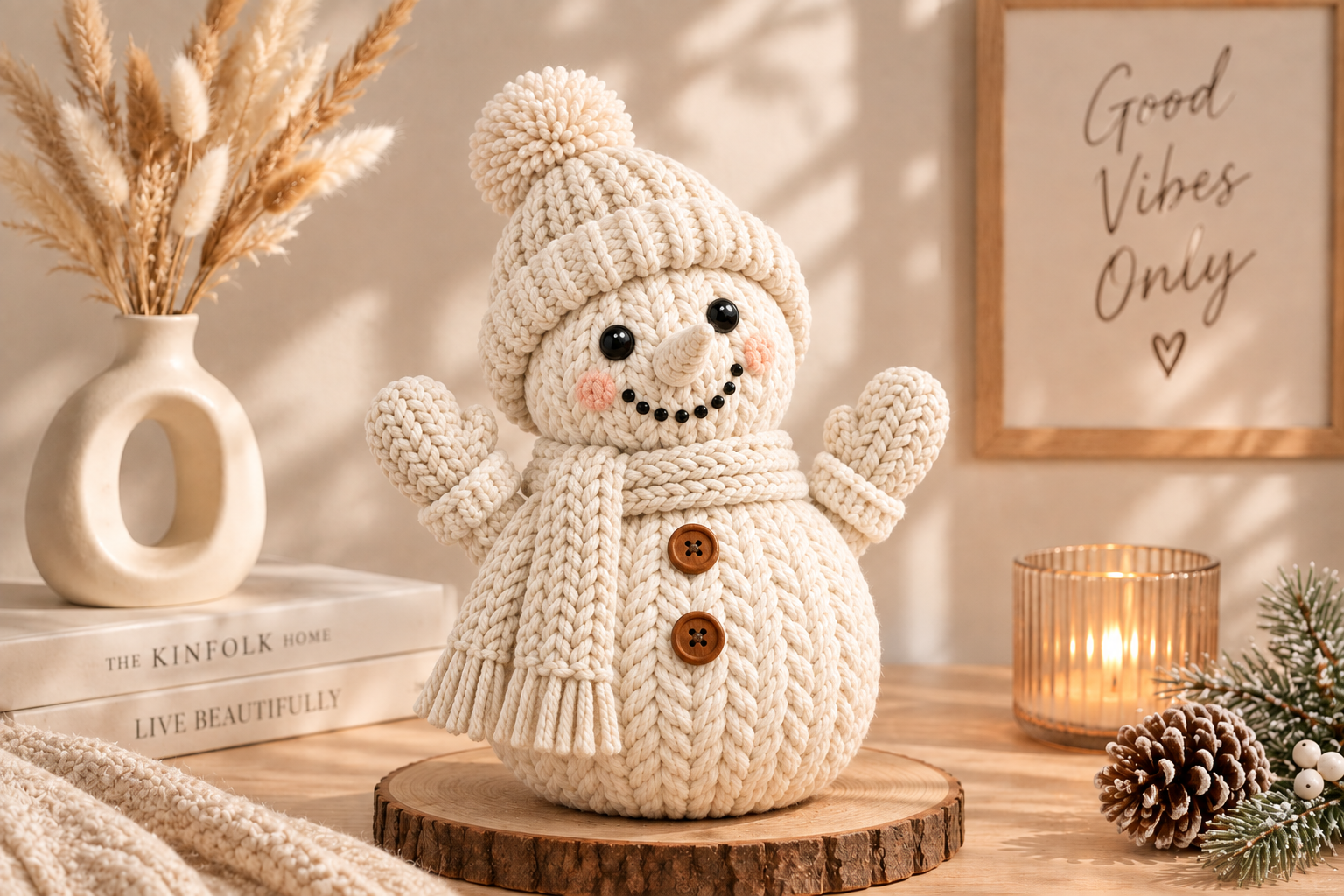 3D Print STL Cozy Knitted Snowman - Christmas Decoration Digital File - Image 6