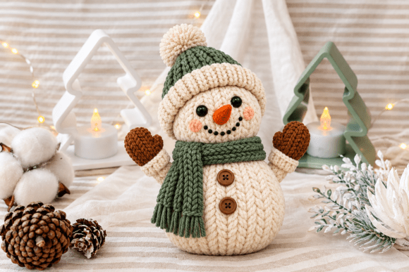 3D Print STL Cozy Knitted Snowman - Christmas Decoration Digital File - Image 2