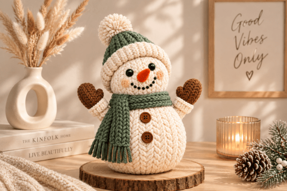 3D Print STL Cozy Knitted Snowman - Christmas Decoration Digital File - Image 5