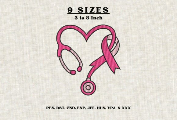 Breast Cancer Nurse Stethoscope Heart