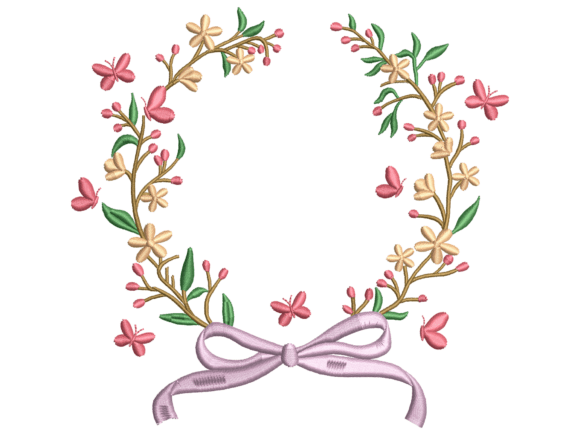 Butterfly Ribbon Garden Wreath