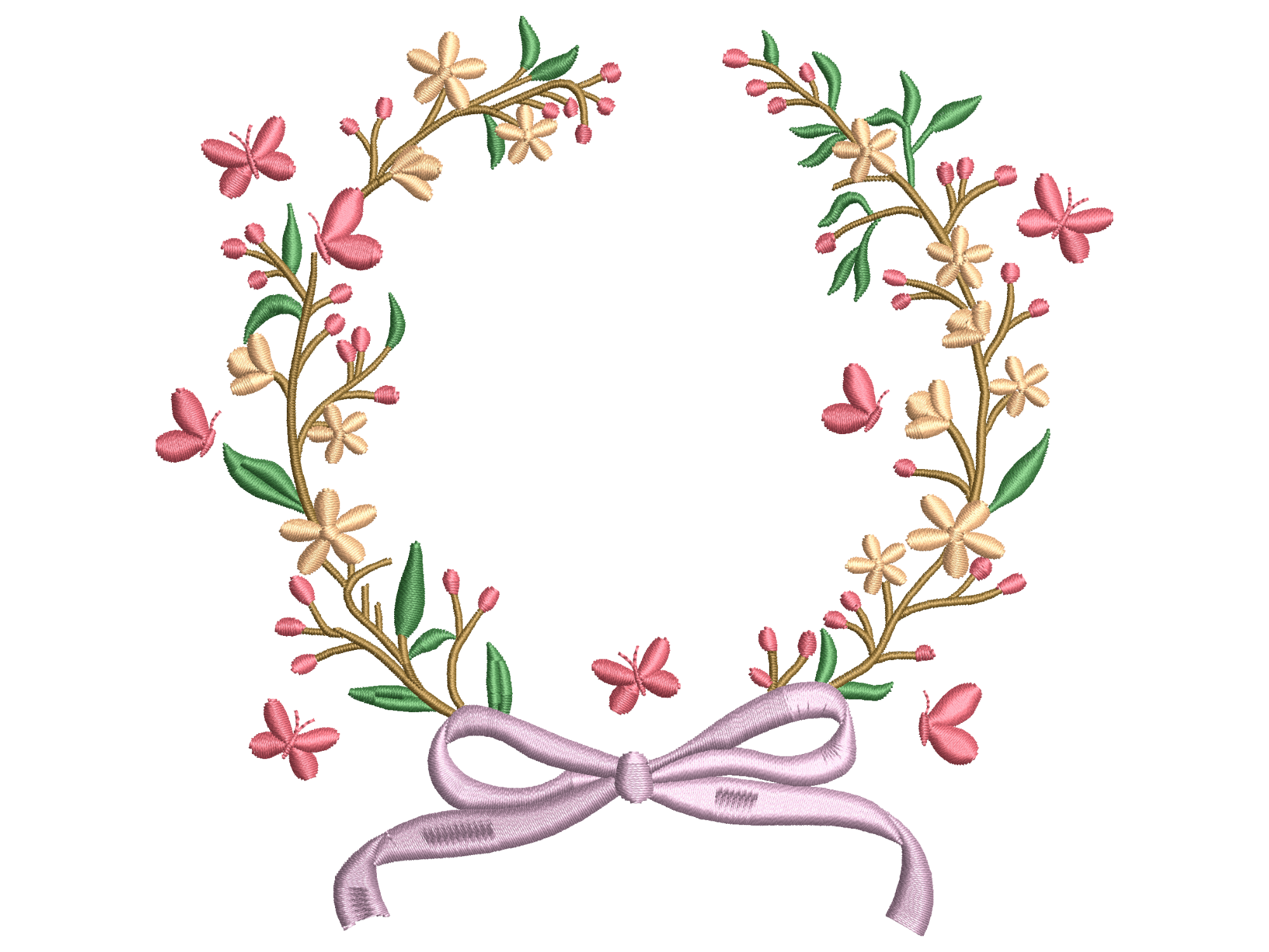 Butterfly Ribbon Garden Wreath