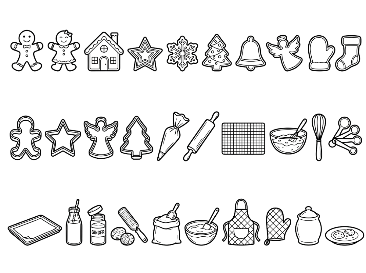 Christmas Baking Gingerbread SVG