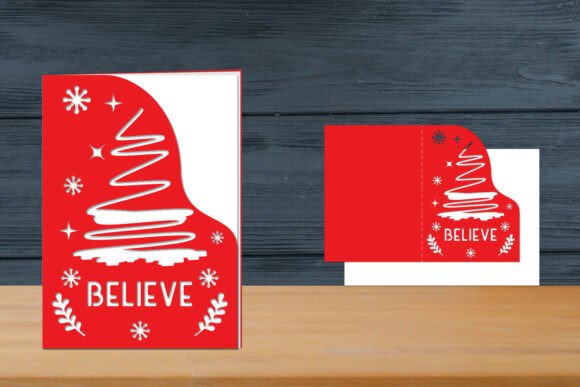 Christmas Card Template Papercut