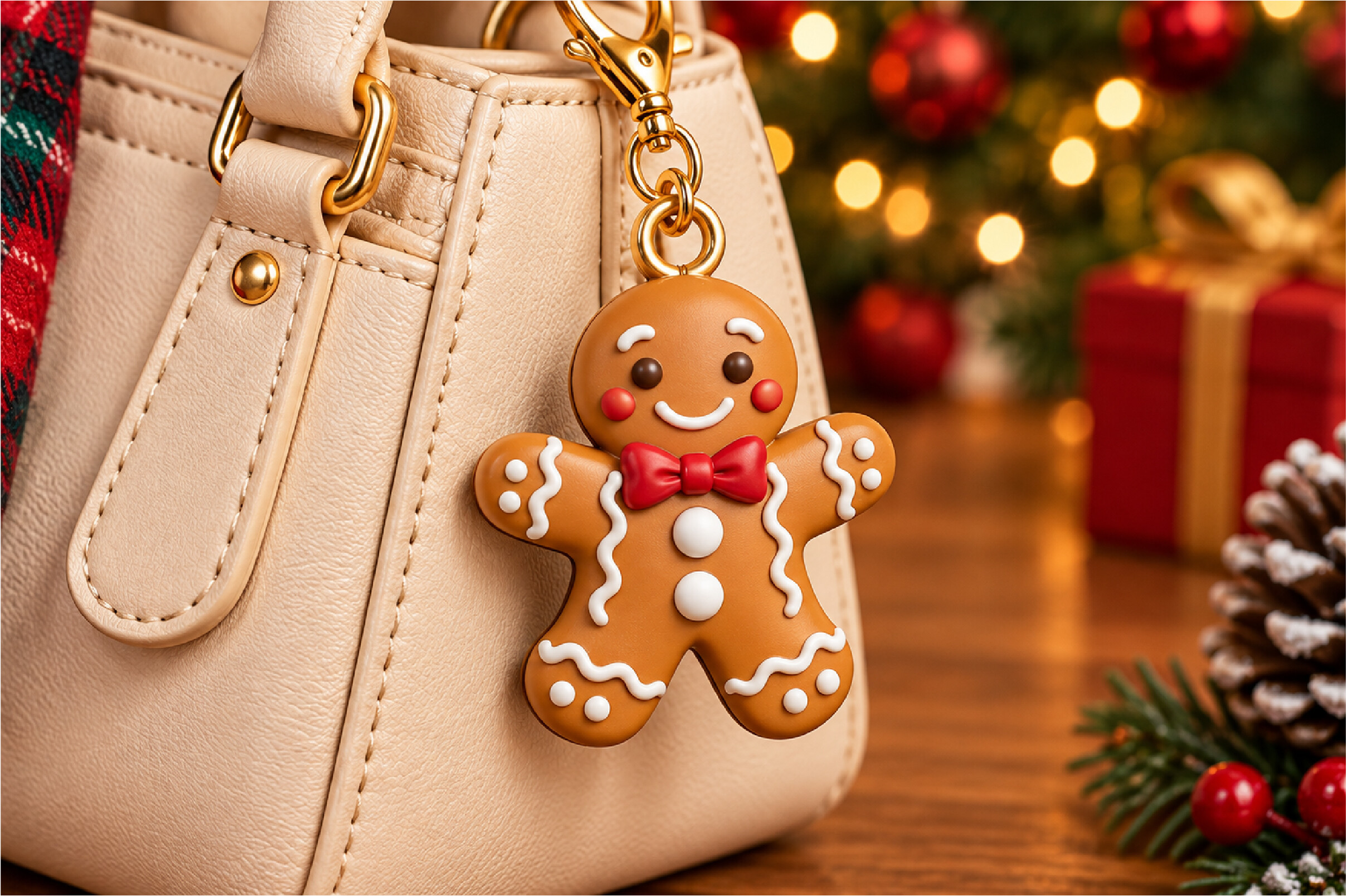 Christmas Gingerbread Man Keychain STL – 3D Print Ornament & Charm File - Image 4