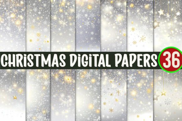 Christmas Digital Papers Patterns Bundle