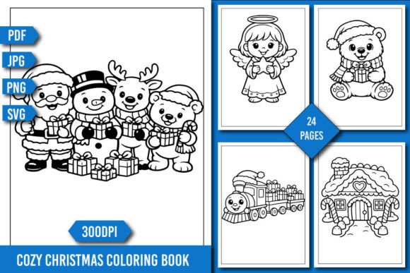 Cute Christmas Coloring Book for Kids