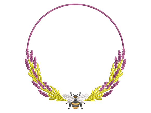 Lavender Bee Botanical Wreath