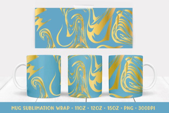 Marble Texture Mug Sublimation Design Graphics