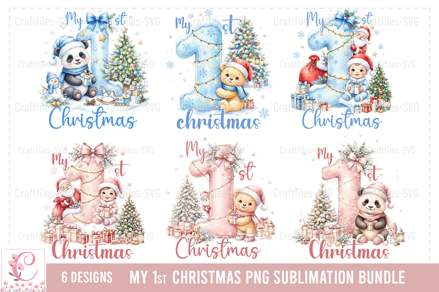 My 1st Christmas PNG Sublimation Bundle