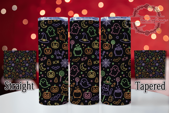 Neon Halloween Doodles 20oz Tumbler