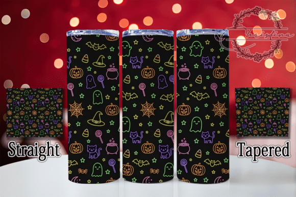 Neon Halloween Doodles 20oz Tumbler