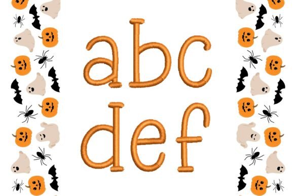 Orange Small Letters-Halloween